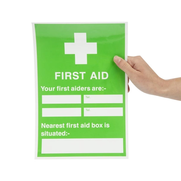 First Aiders Nearest First Aid Box Sign y922