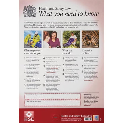 Health & Safety Law Poster A2 y925