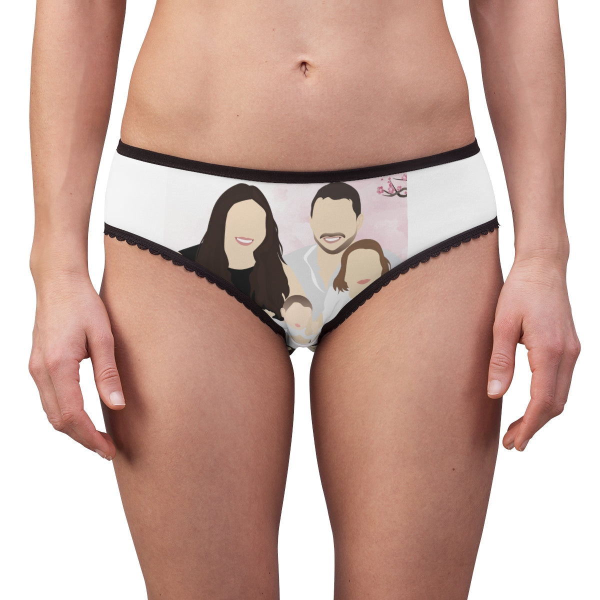 Personalized Faceless Illustration Multi Photo Design Panties - USTAD HOME