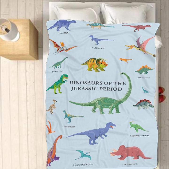 Awesome "Dinosaurs of the Jurassic Period" Blanket - USTAD HOME