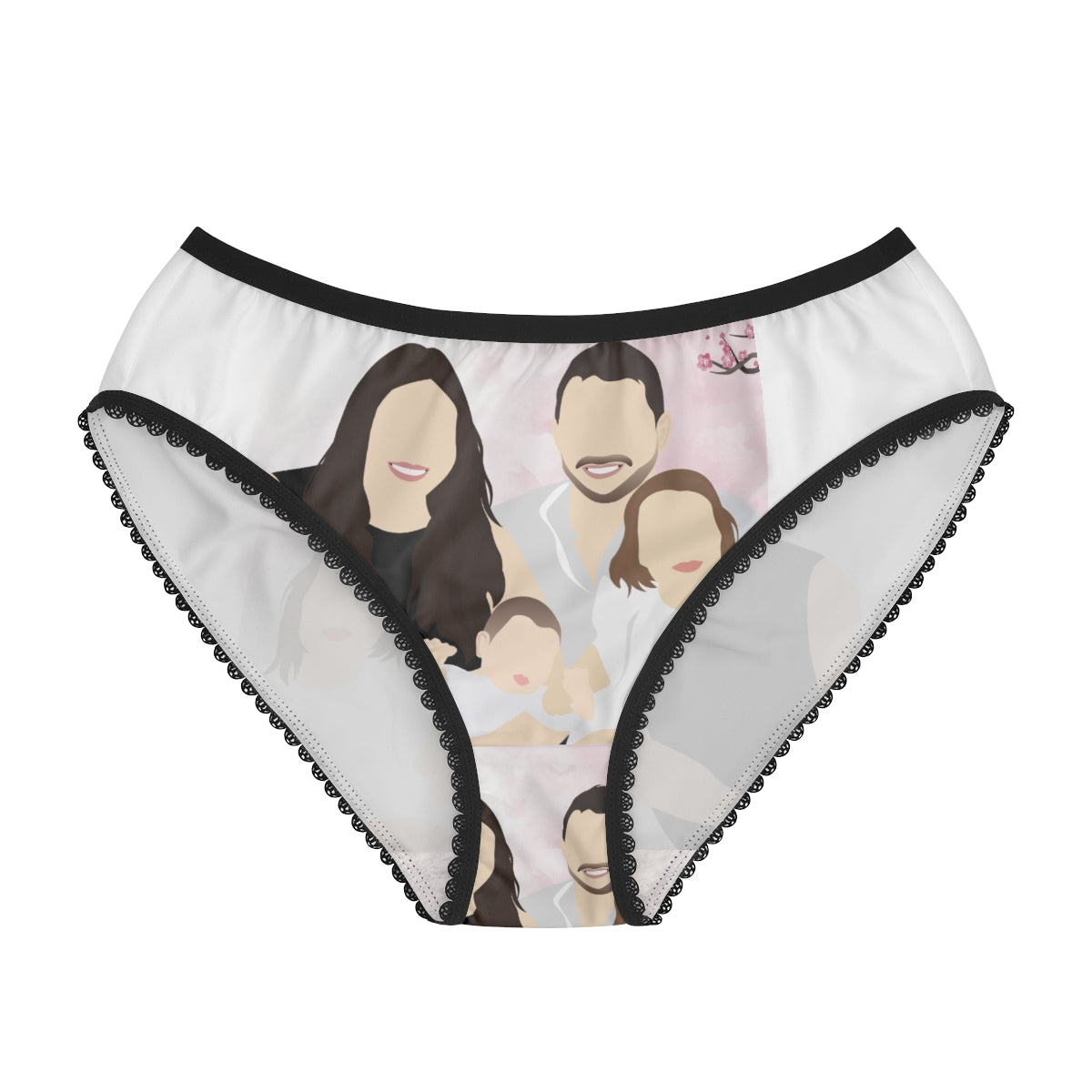 Personalized Faceless Illustration Multi Photo Design Panties - USTAD HOME