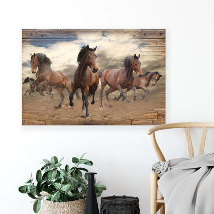 Horses & Unicorns Canvas Photo Print