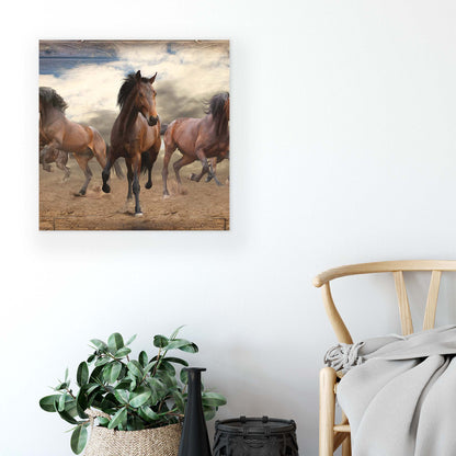 Horses & Unicorns Canvas Photo Print