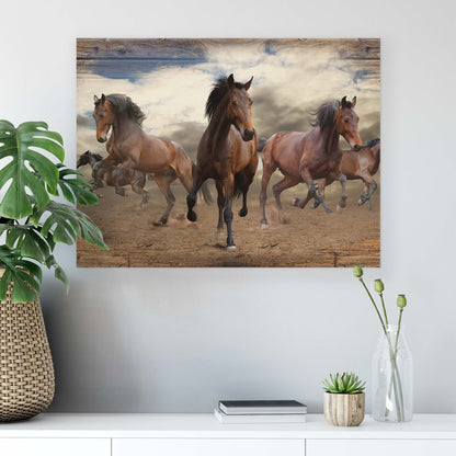 Horses & Unicorns Canvas Photo Print