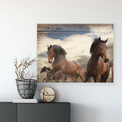 Horses & Unicorns Canvas Photo Print