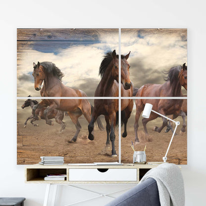 Horses & Unicorns Canvas Photo Print