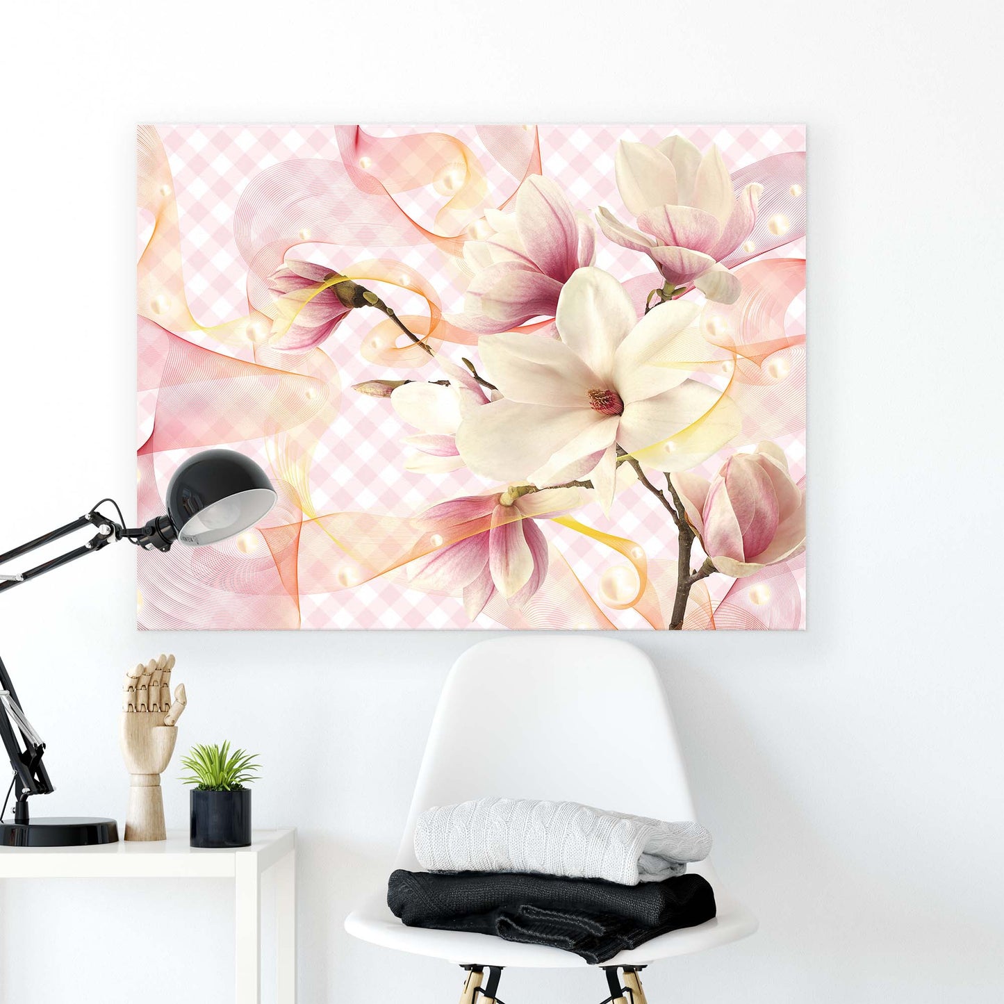 Modern Flowers, Nature, & Swirls Canvas Photo Print - USTAD HOME