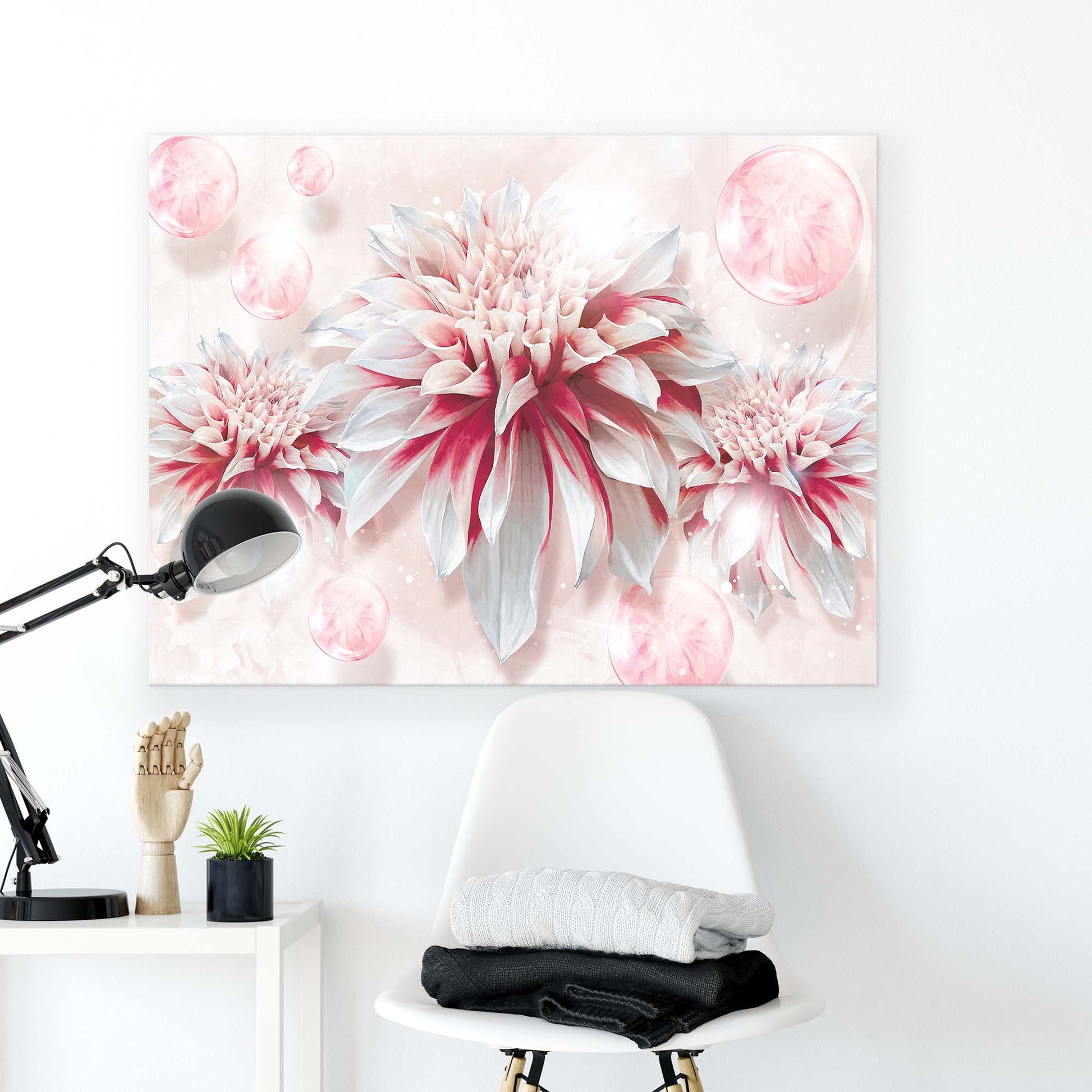 Modern Flowers, Nature, & Swirls Canvas Photo Print - USTAD HOME