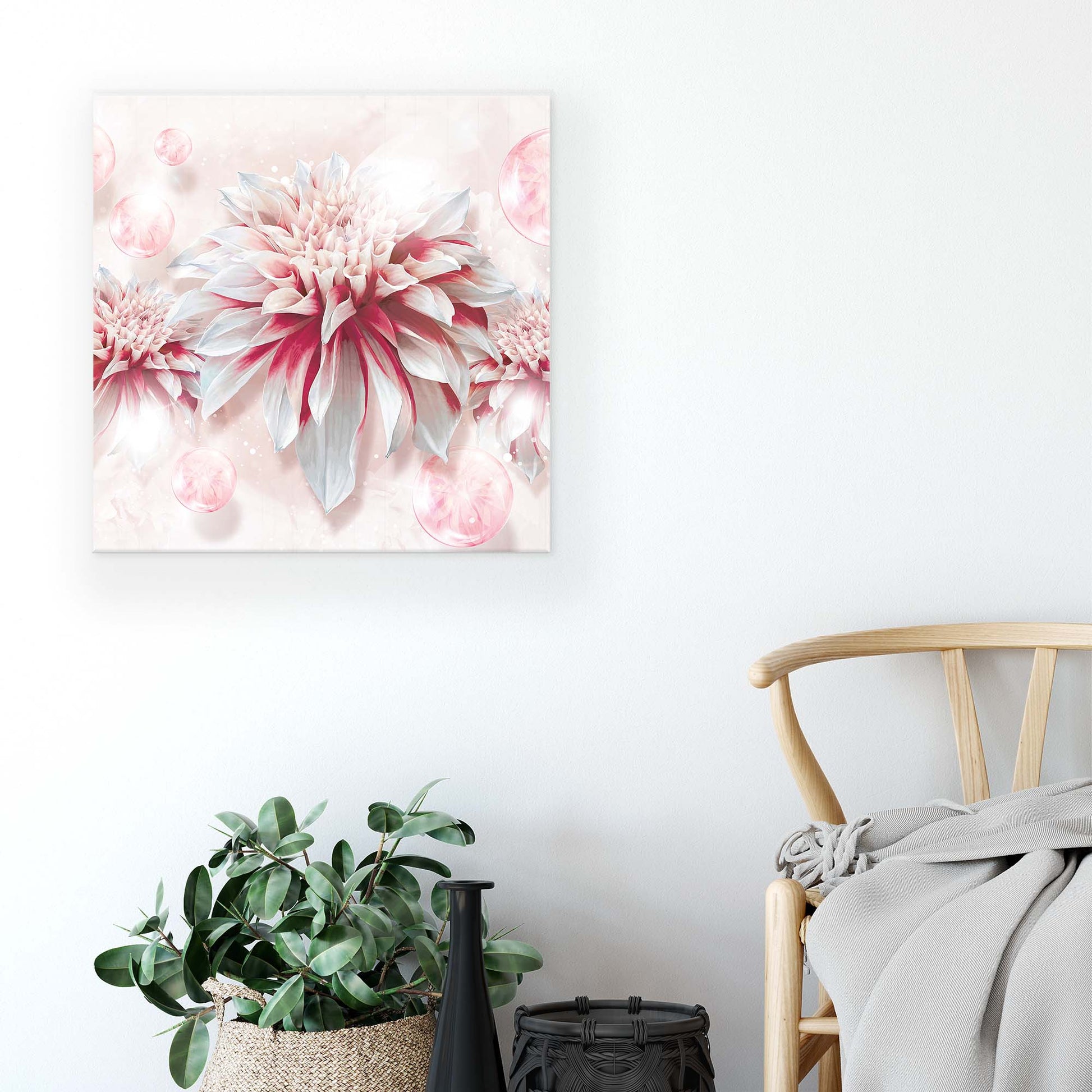 Modern Flowers, Nature, & Swirls Canvas Photo Print - USTAD HOME