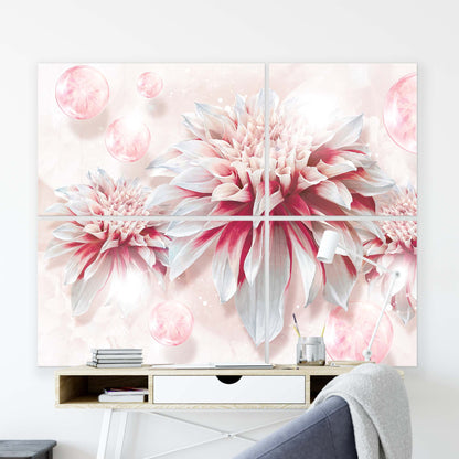 Modern Flowers, Nature, & Swirls Canvas Photo Print - USTAD HOME