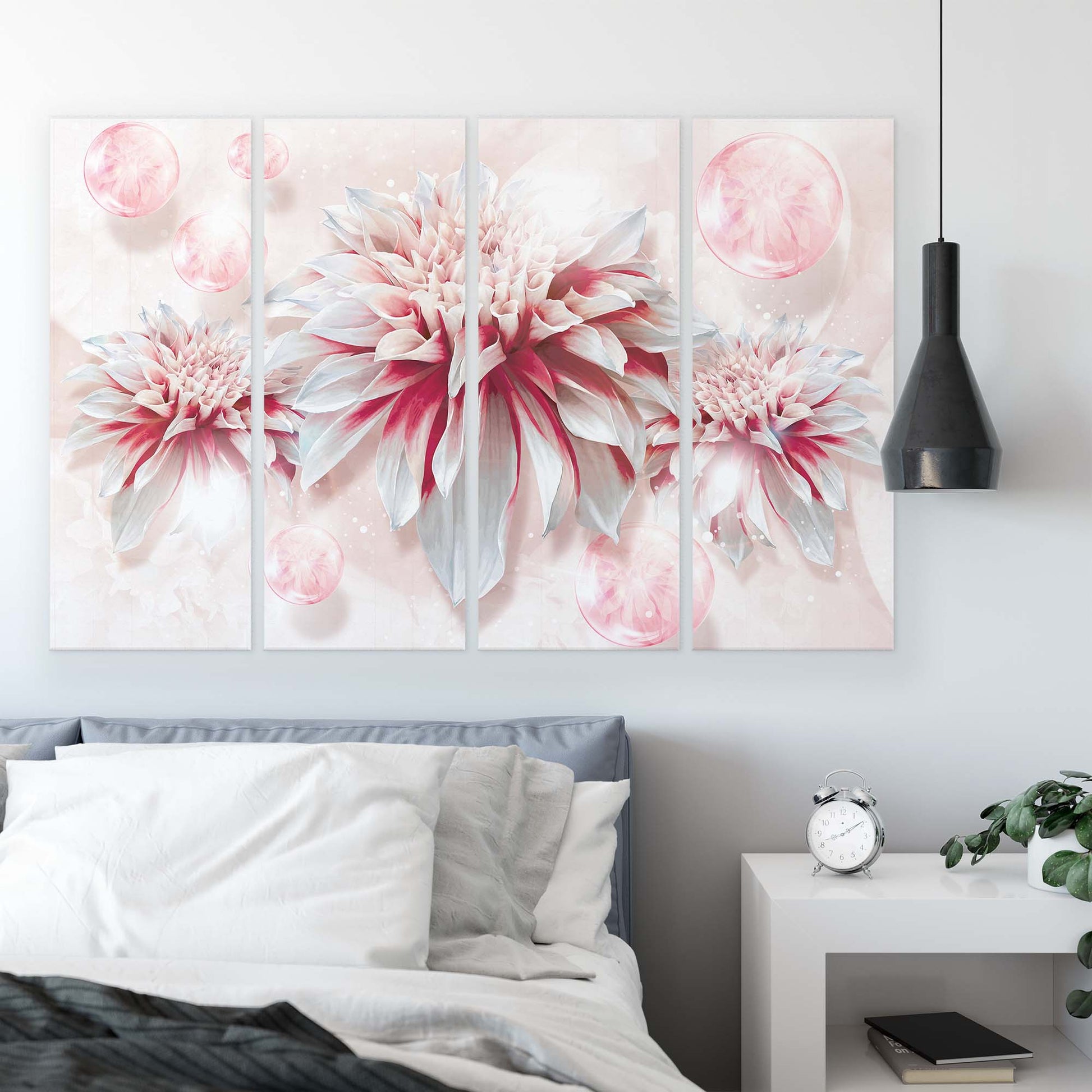 Modern Flowers, Nature, & Swirls Canvas Photo Print - USTAD HOME