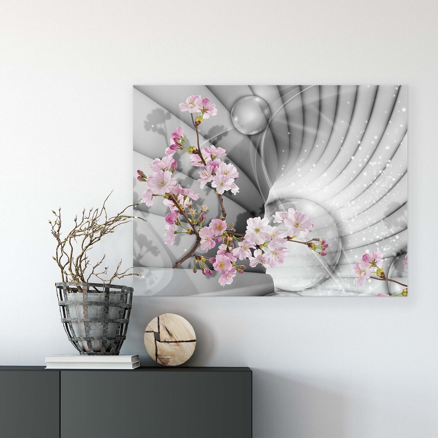 Modern Flowers, Nature, & Swirls Canvas Photo Print - USTAD HOME