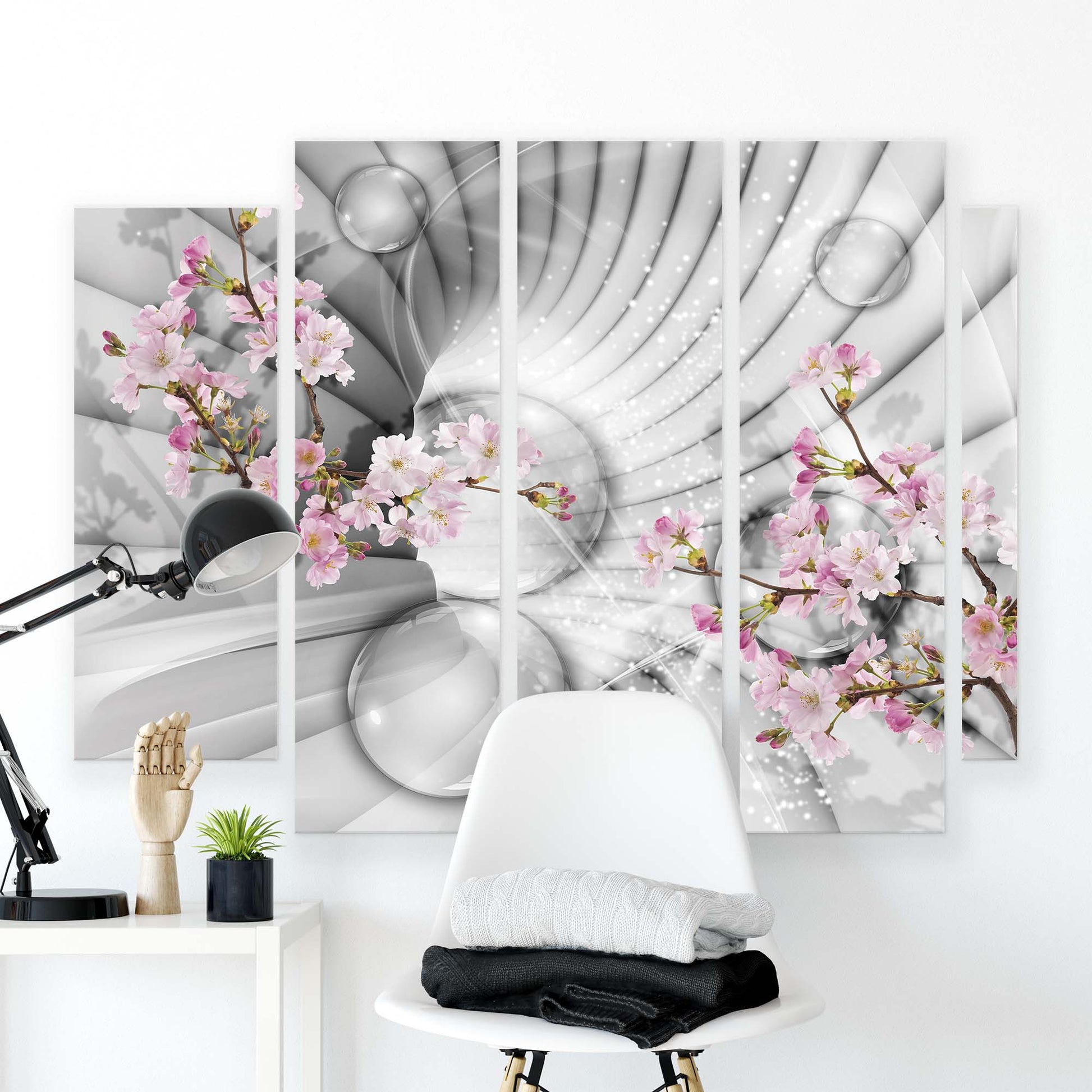 Modern Flowers, Nature, & Swirls Canvas Photo Print - USTAD HOME