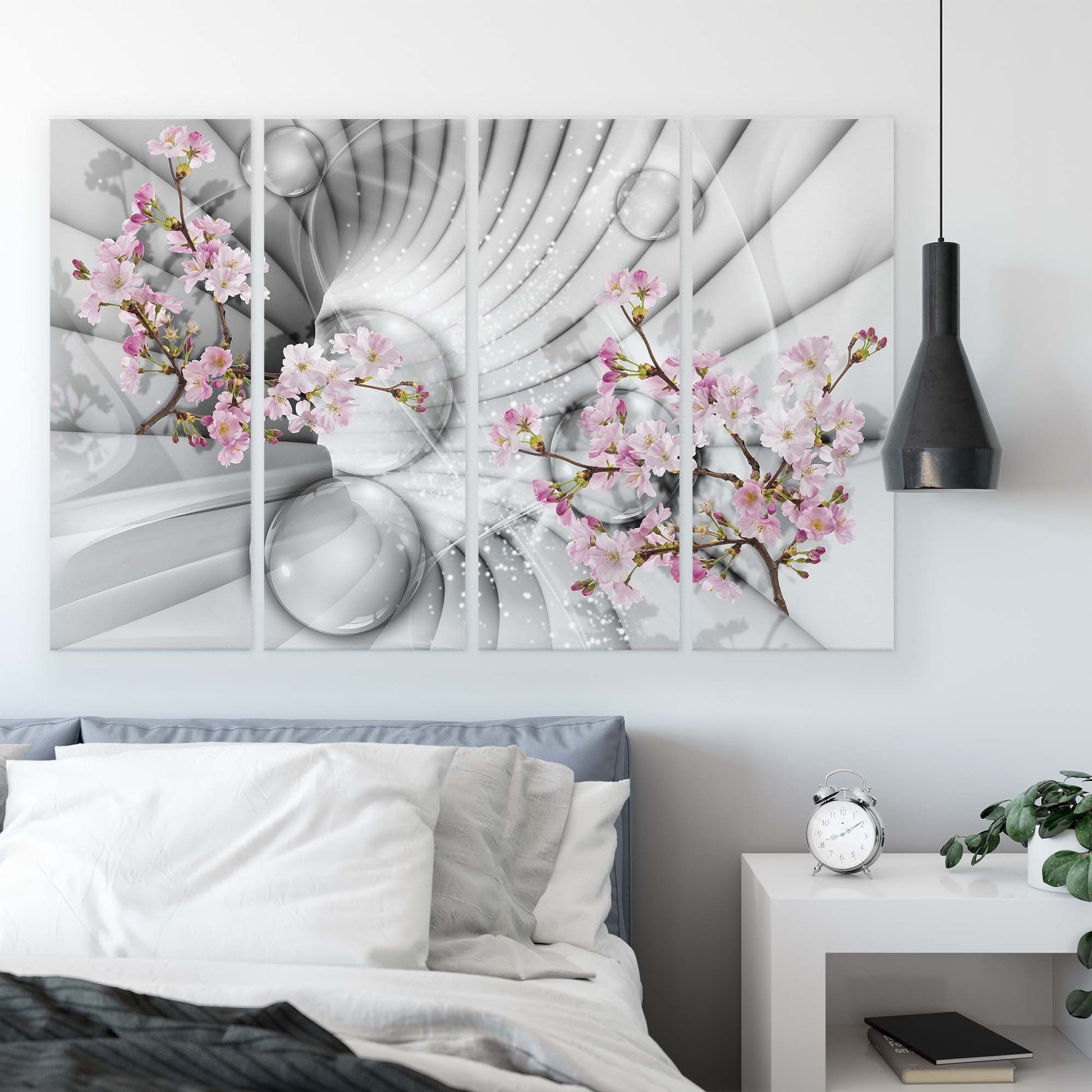 Modern Flowers, Nature, & Swirls Canvas Photo Print - USTAD HOME