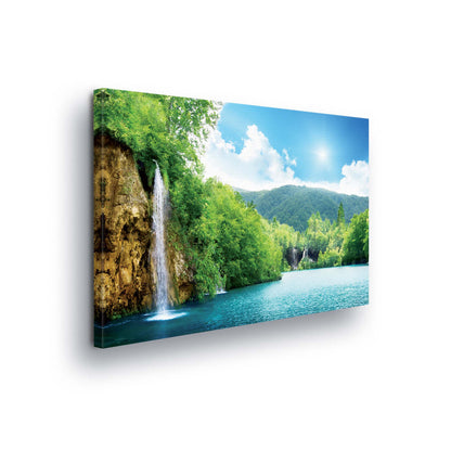 Lakes & Waterfalls Canvas Photo Print - USTAD HOME