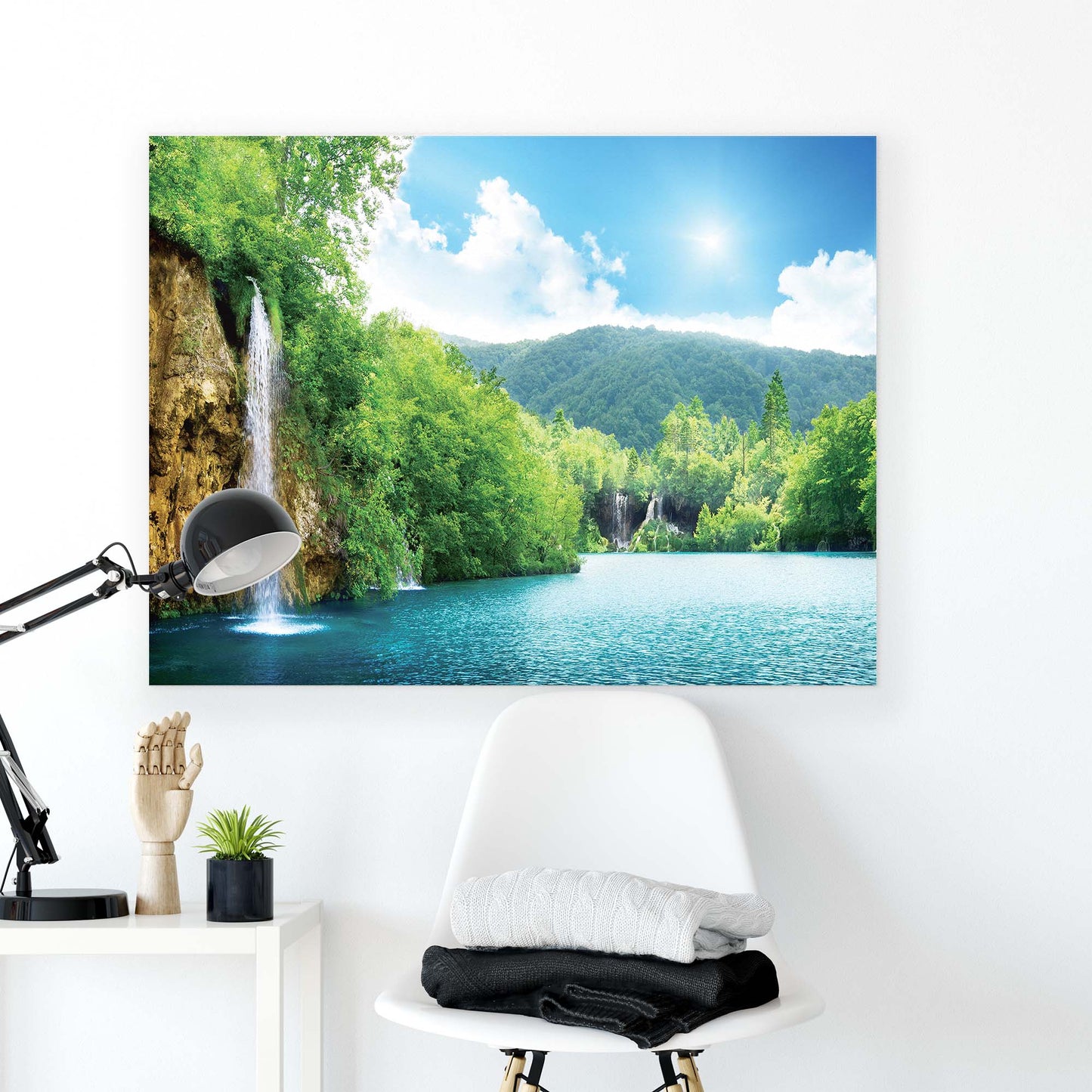 Lakes & Waterfalls Canvas Photo Print - USTAD HOME