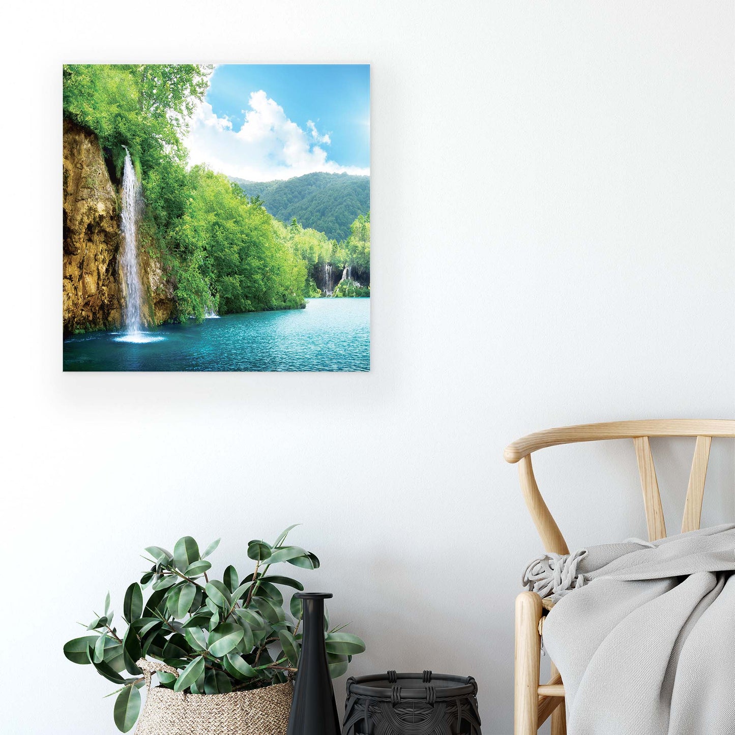 Lakes & Waterfalls Canvas Photo Print - USTAD HOME