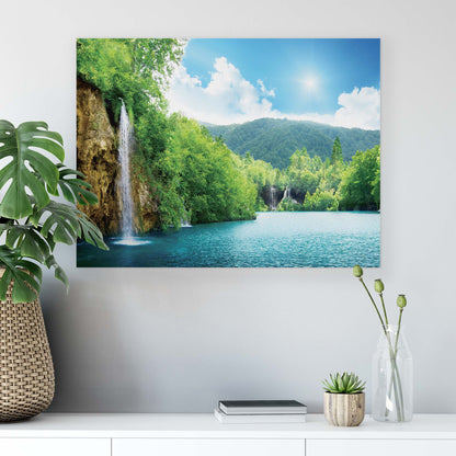 Lakes & Waterfalls Canvas Photo Print - USTAD HOME