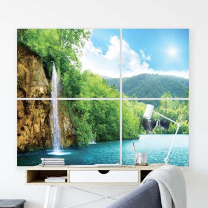 Lakes & Waterfalls Canvas Photo Print - USTAD HOME