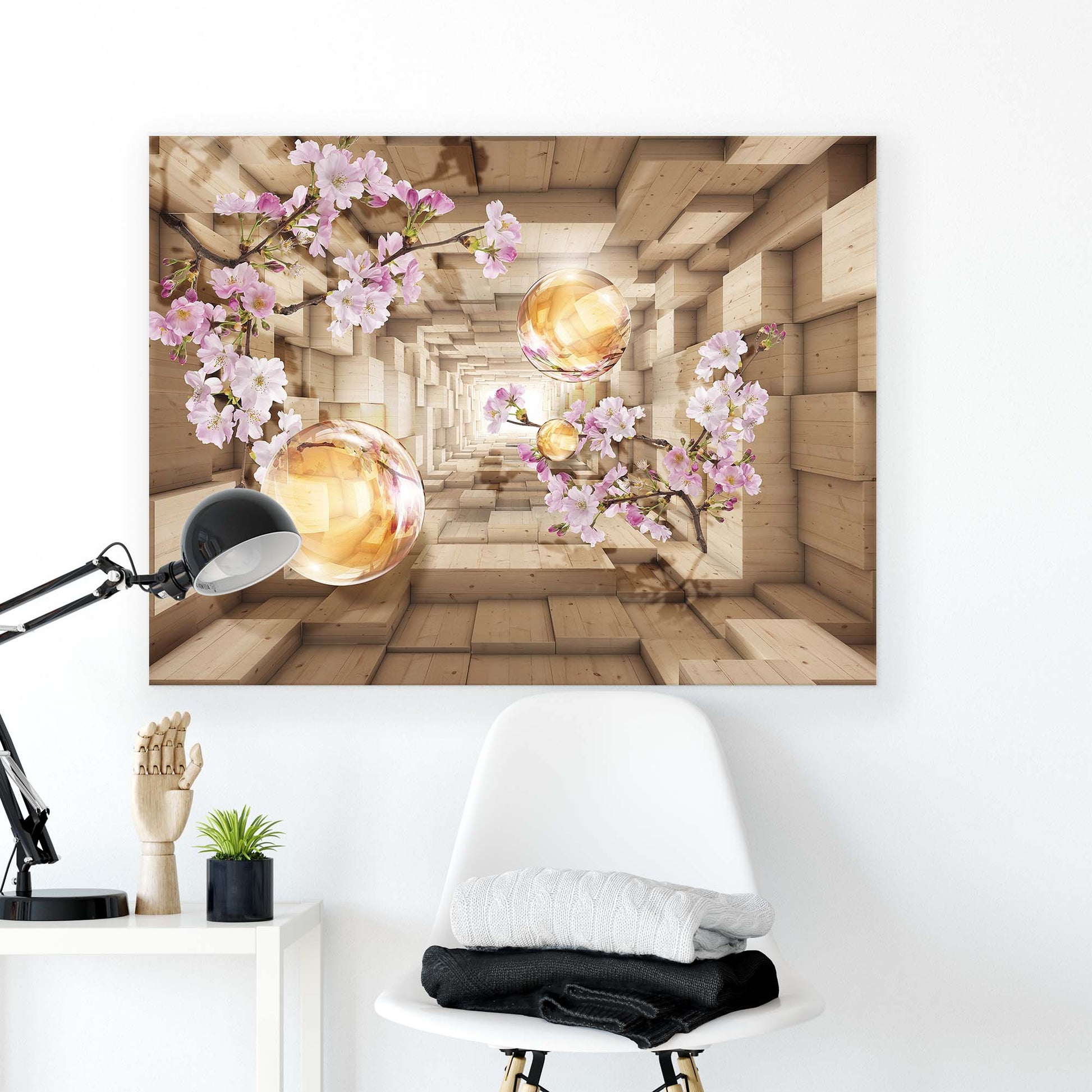 Modern Flowers, Nature, & Swirls Canvas Photo Print - USTAD HOME