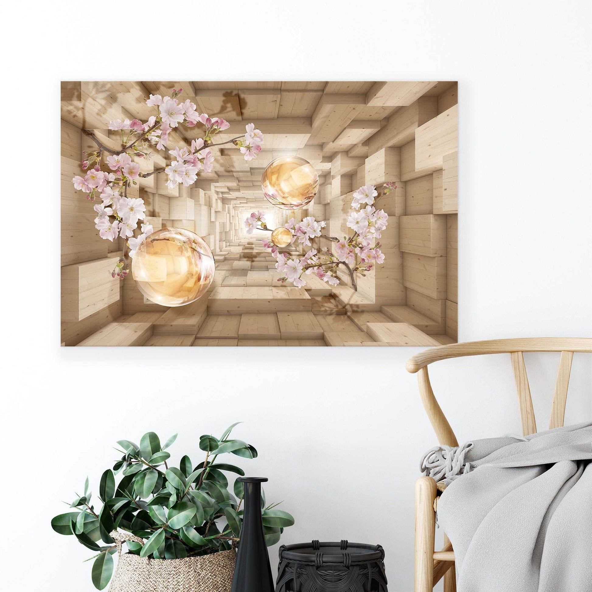 Modern Flowers, Nature, & Swirls Canvas Photo Print - USTAD HOME