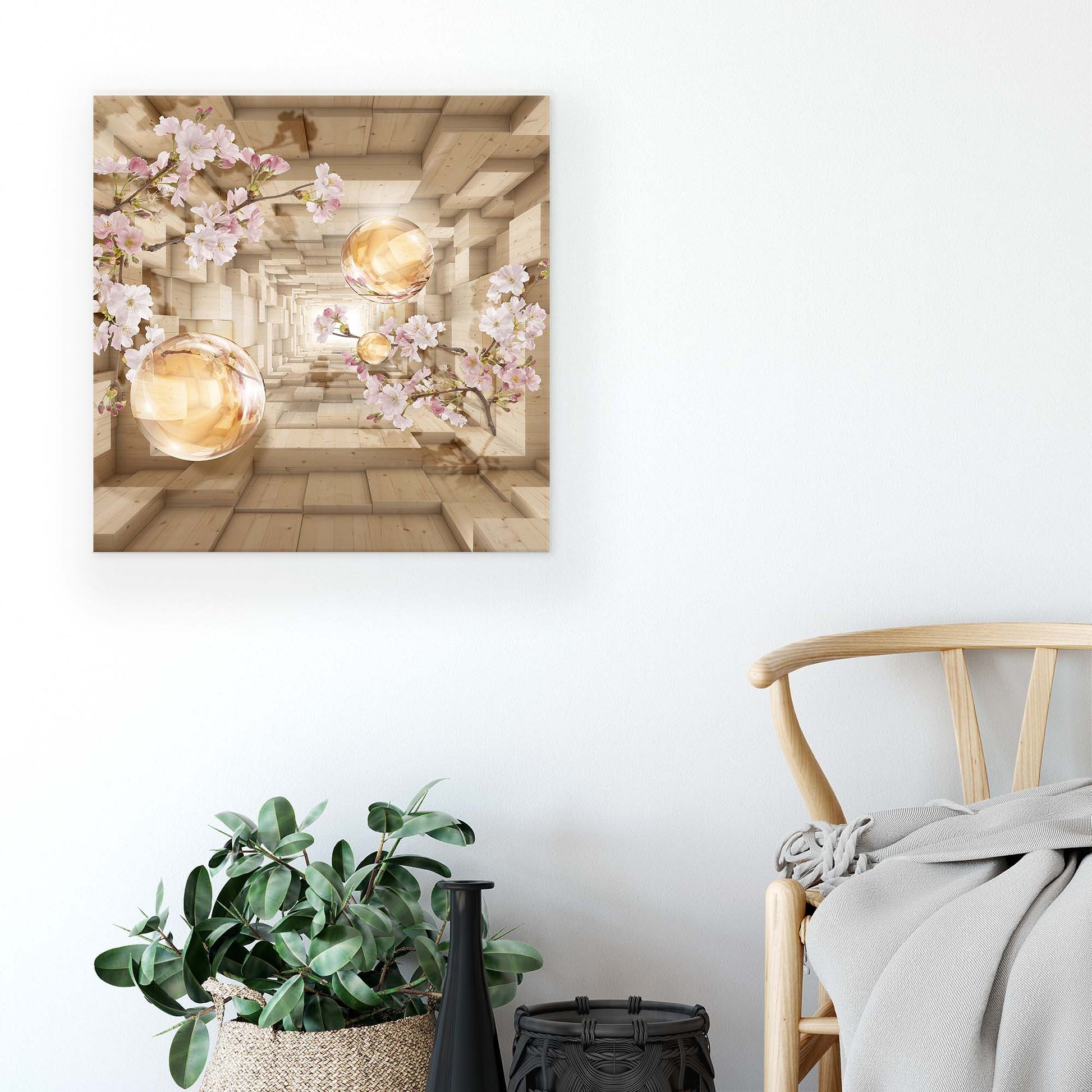 Modern Flowers, Nature, & Swirls Canvas Photo Print - USTAD HOME