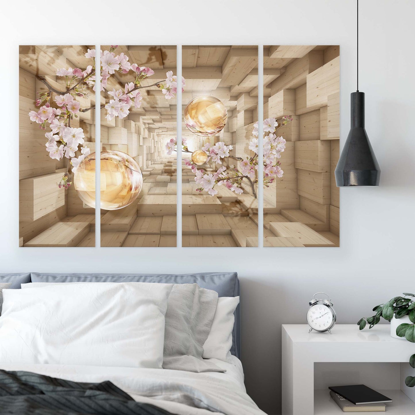 Modern Flowers, Nature, & Swirls Canvas Photo Print - USTAD HOME