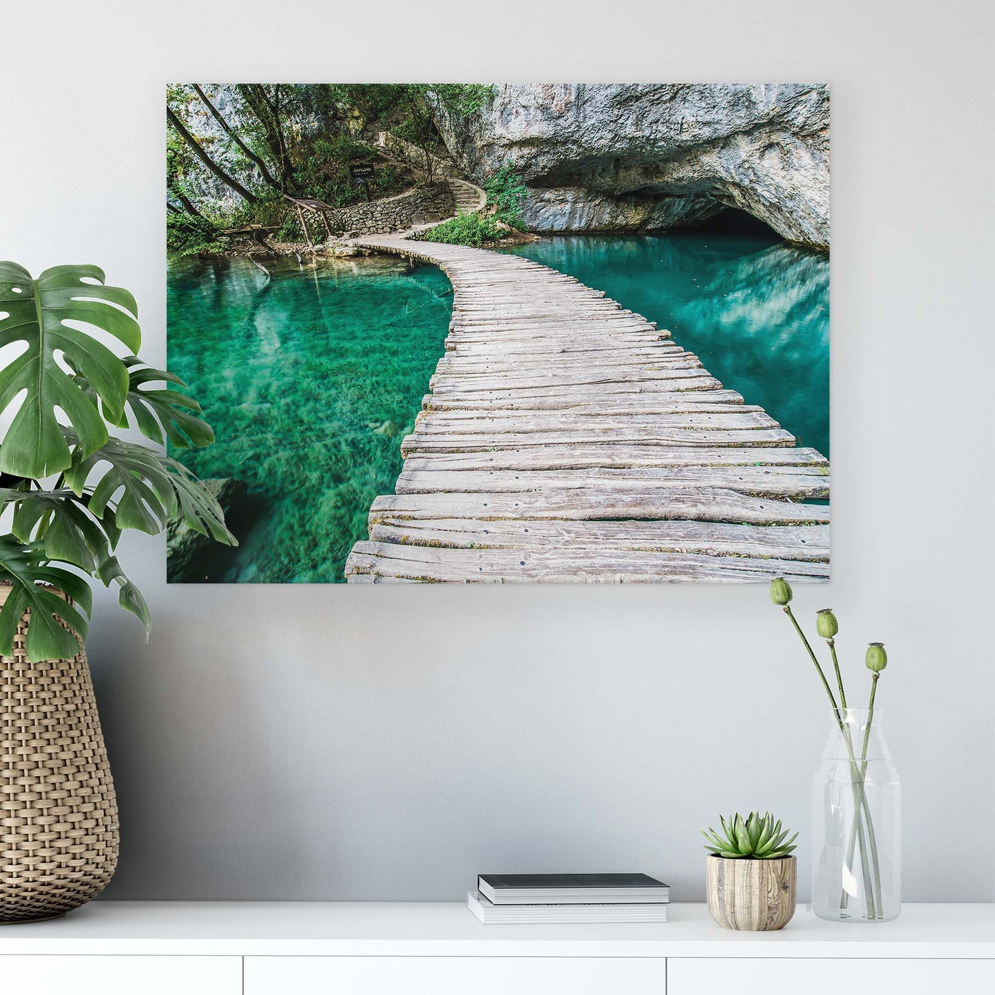 Lakes & Waterfalls Canvas Photo Print - USTAD HOME