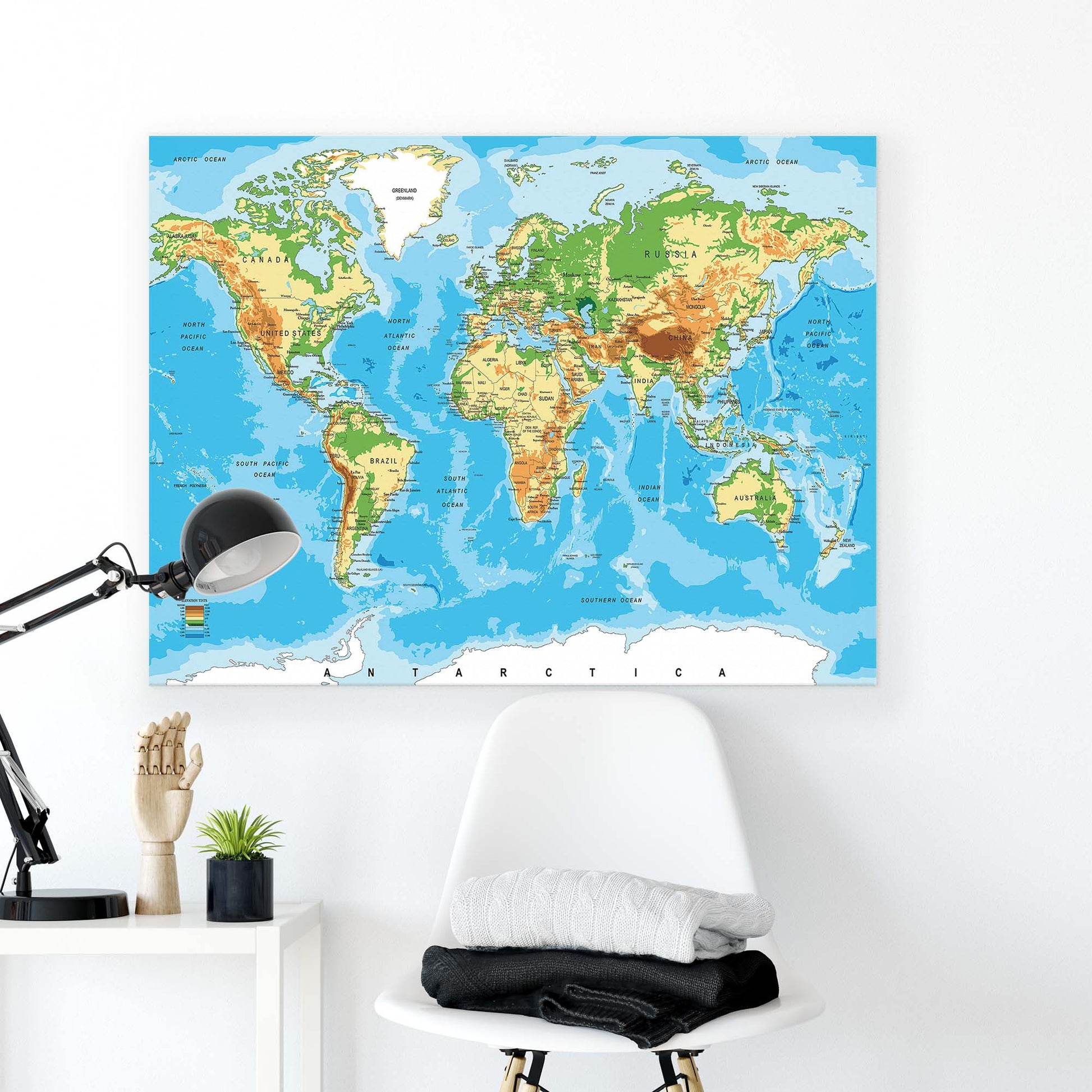 Maps Canvas Photo Print - USTAD HOME