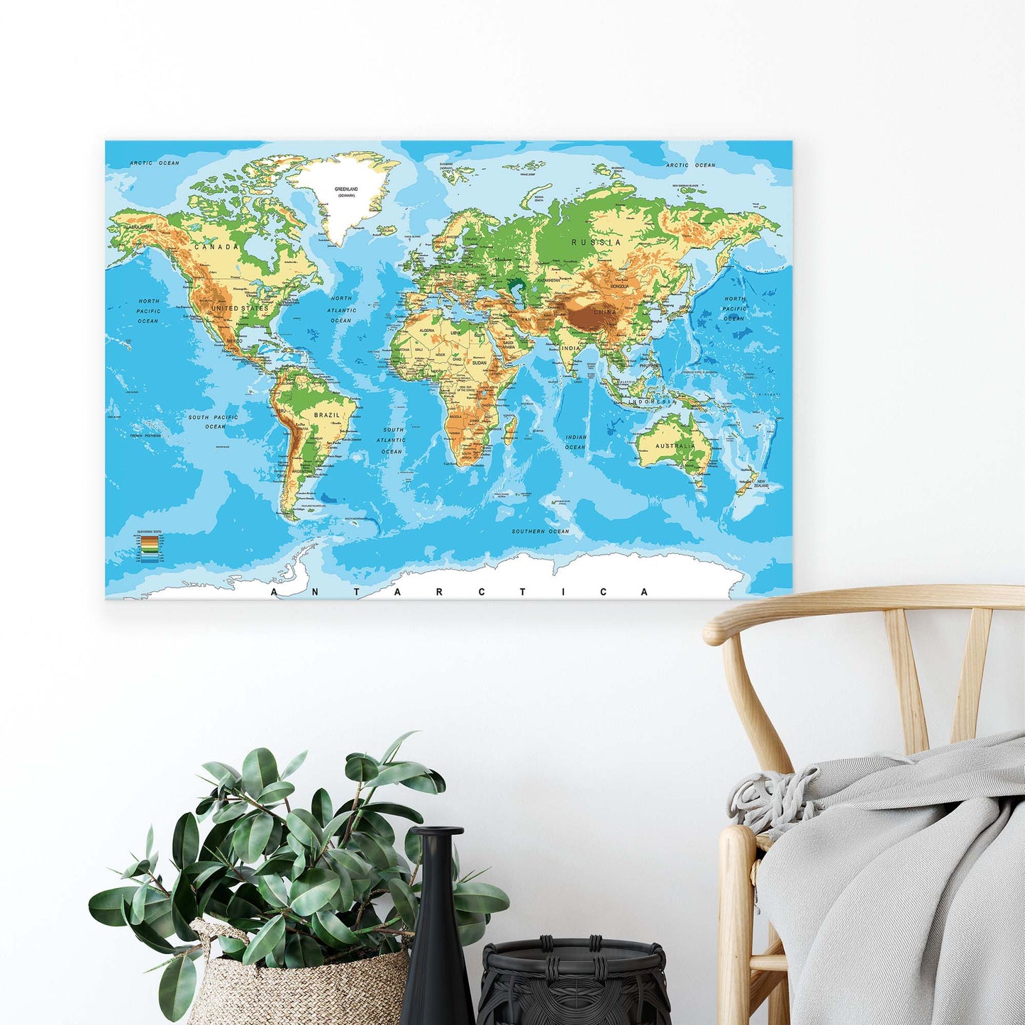 Maps Canvas Photo Print - USTAD HOME