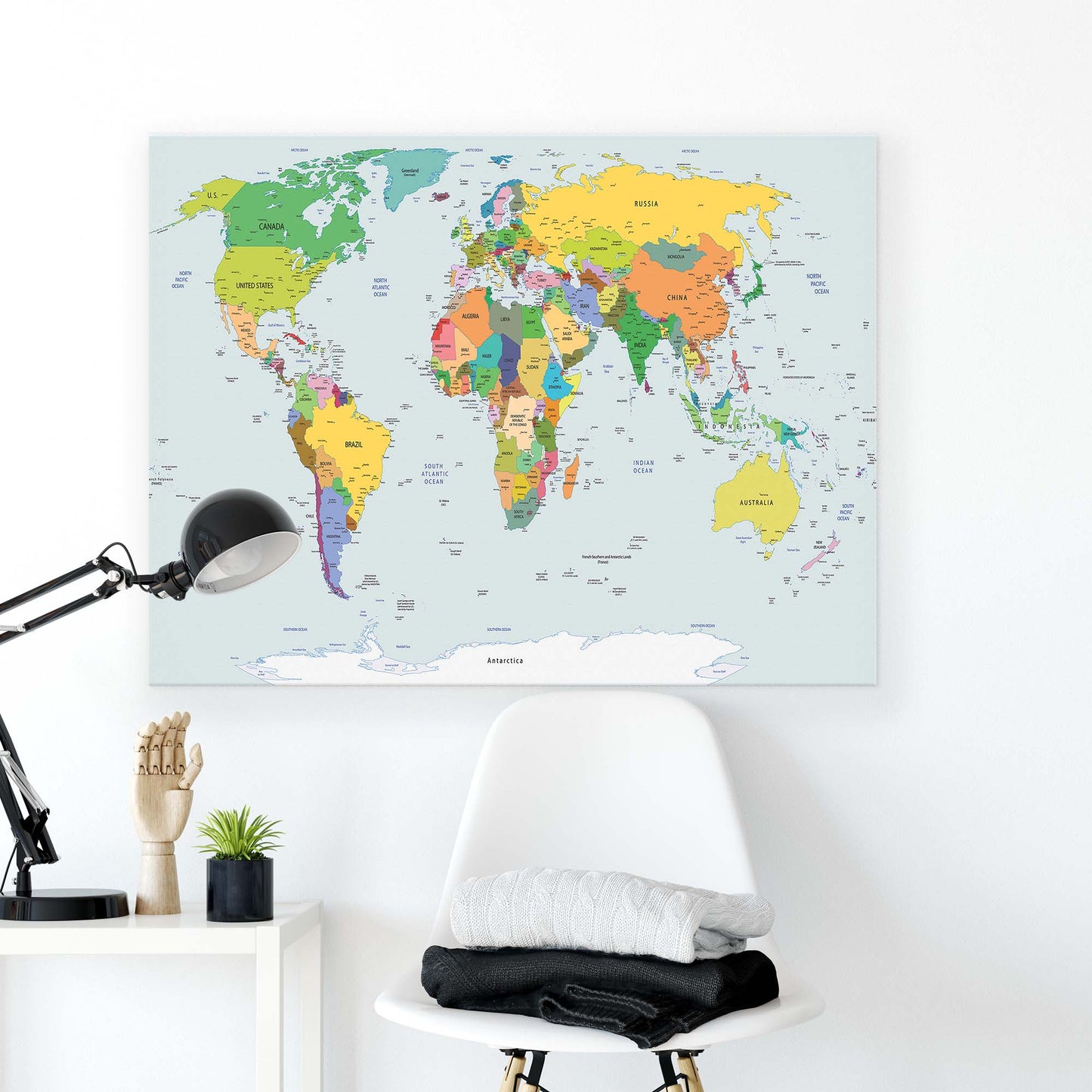 Maps Canvas Photo Print - USTAD HOME