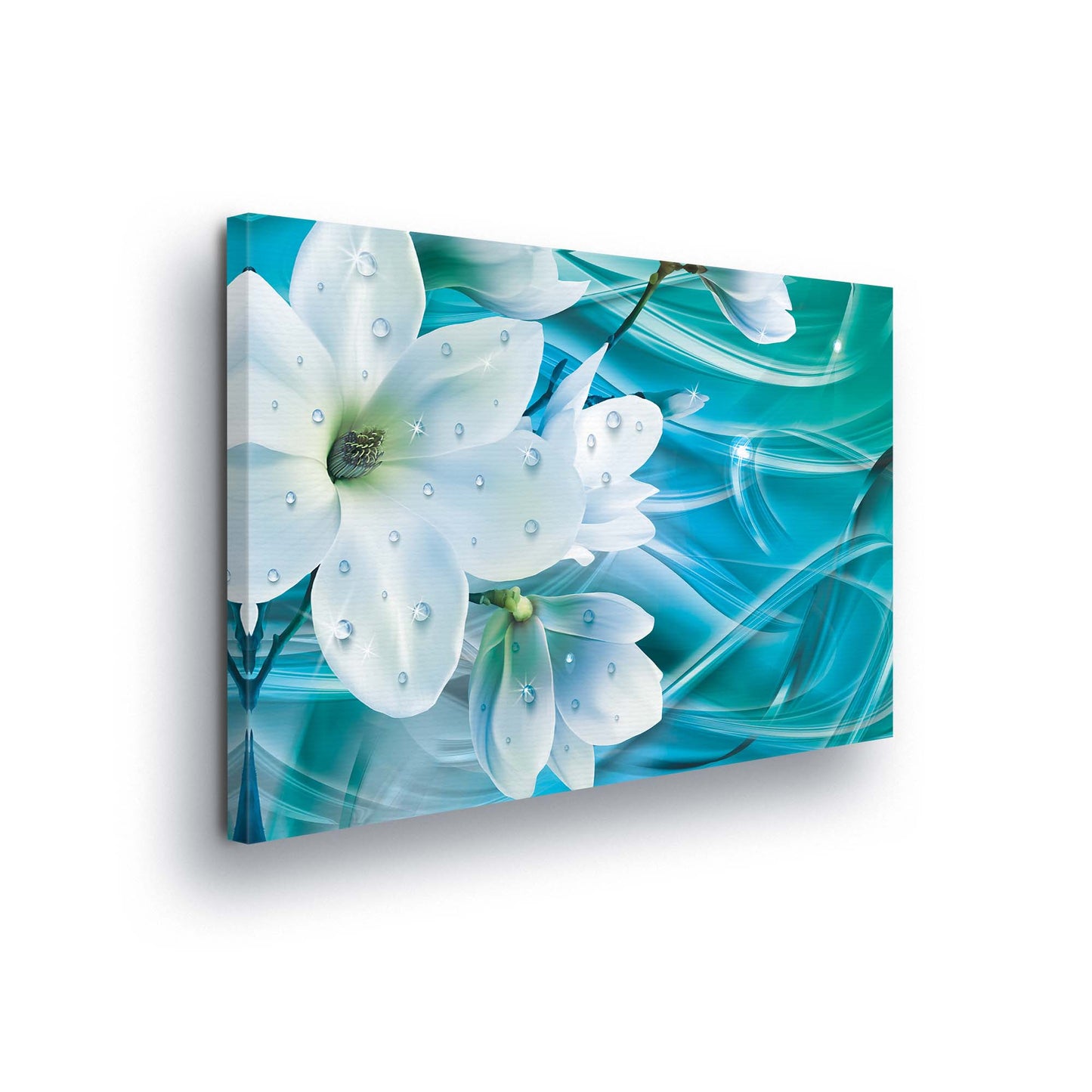 Modern Flowers, Nature, & Swirls Canvas Photo Print - USTAD HOME