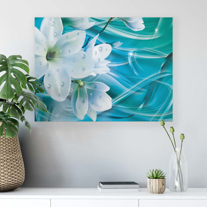 Modern Flowers, Nature, & Swirls Canvas Photo Print - USTAD HOME