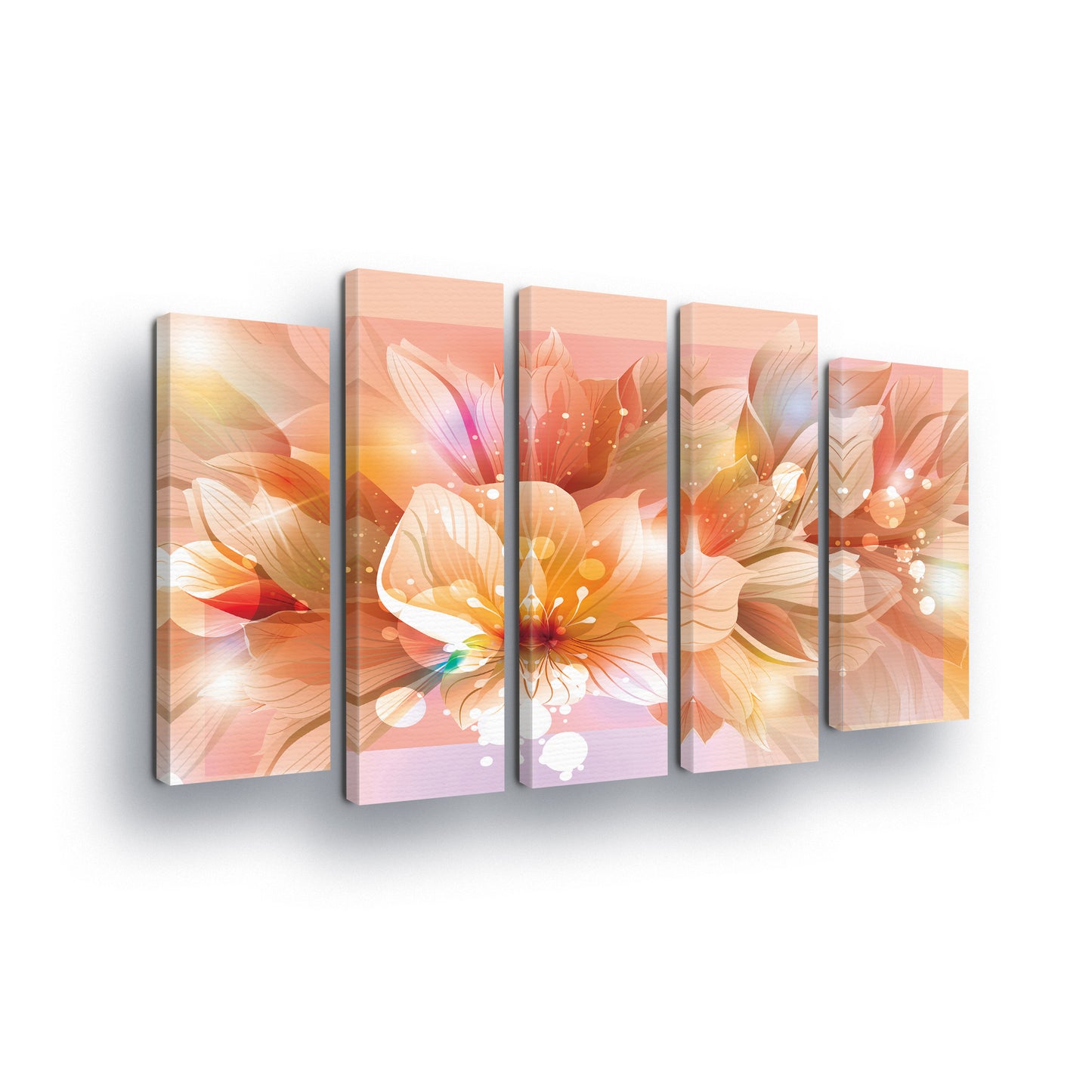 Modern Flowers, Nature, & Swirls Canvas Photo Print - USTAD HOME