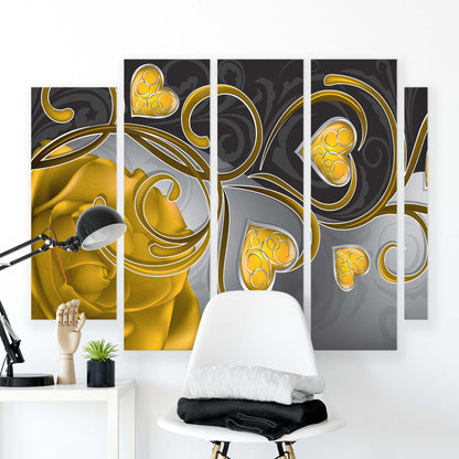 Modern Flowers, Nature, & Swirls Canvas Photo Print - USTAD HOME