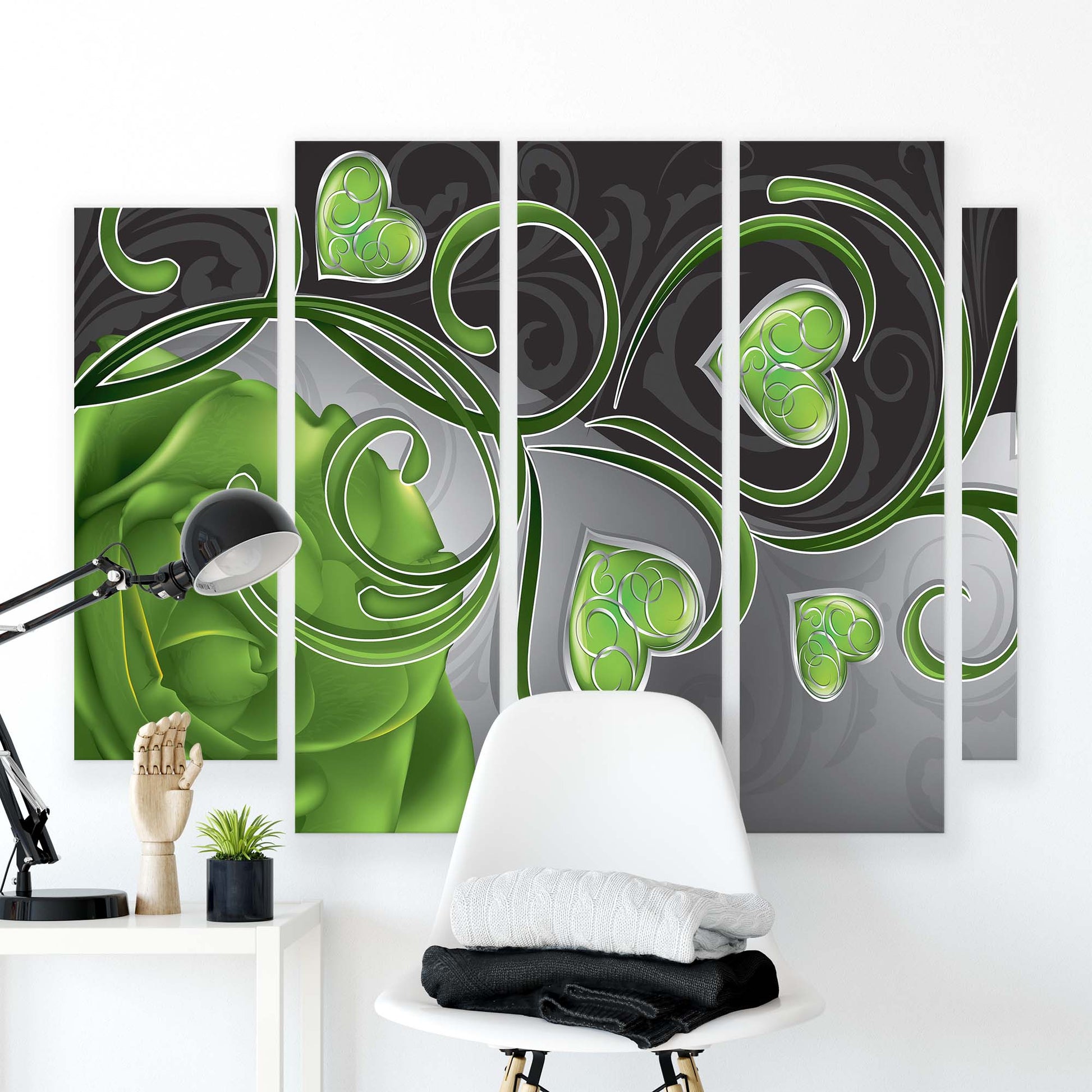 Modern Flowers, Nature, & Swirls Canvas Photo Print - USTAD HOME