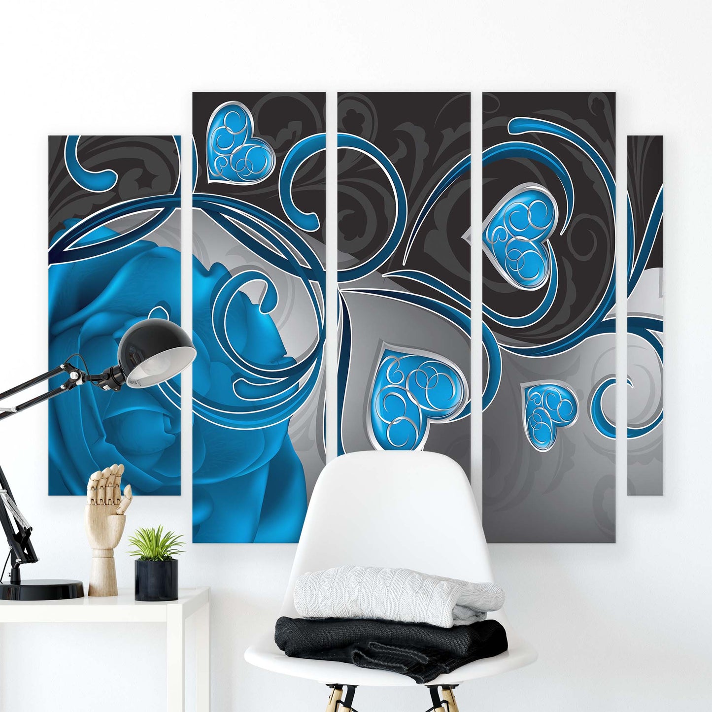 Modern Flowers, Nature, & Swirls Canvas Photo Print - USTAD HOME