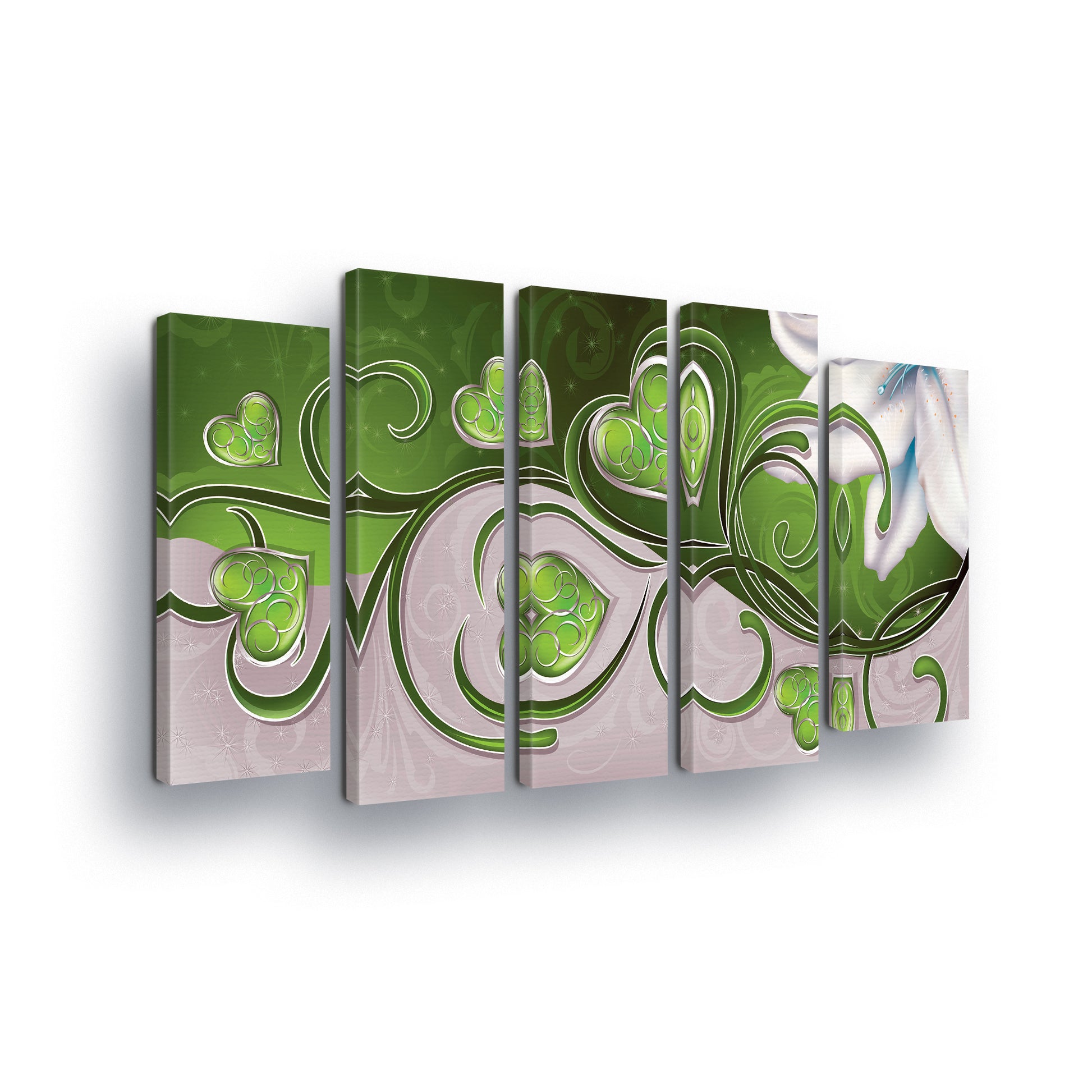 Modern Flowers, Nature, & Swirls Canvas Photo Print - USTAD HOME