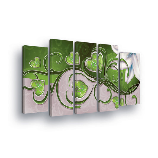 Modern Flowers, Nature, & Swirls Canvas Photo Print - USTAD HOME