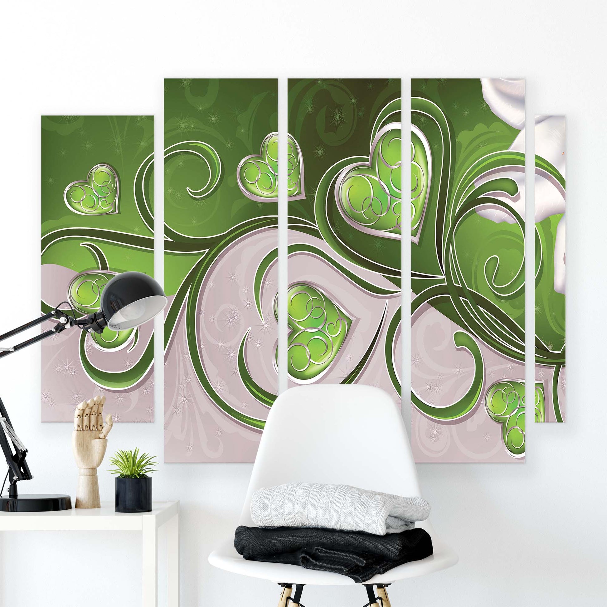 Modern Flowers, Nature, & Swirls Canvas Photo Print - USTAD HOME