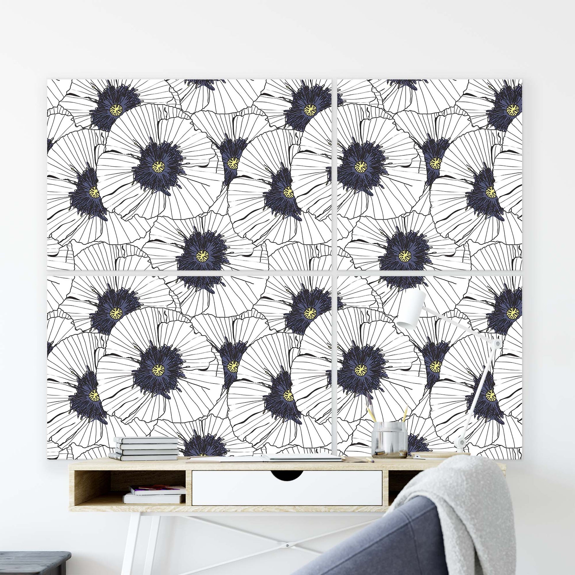 Modern Flowers, Nature, & Swirls Canvas Photo Print - USTAD HOME