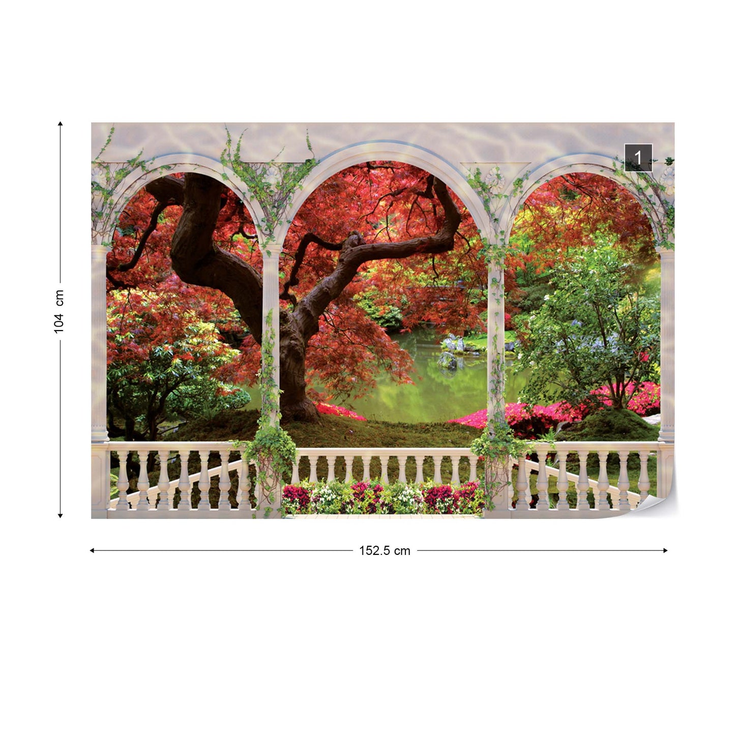 Forest View Through Arches Photo Wallpaper Wall Mural - USTAD HOME