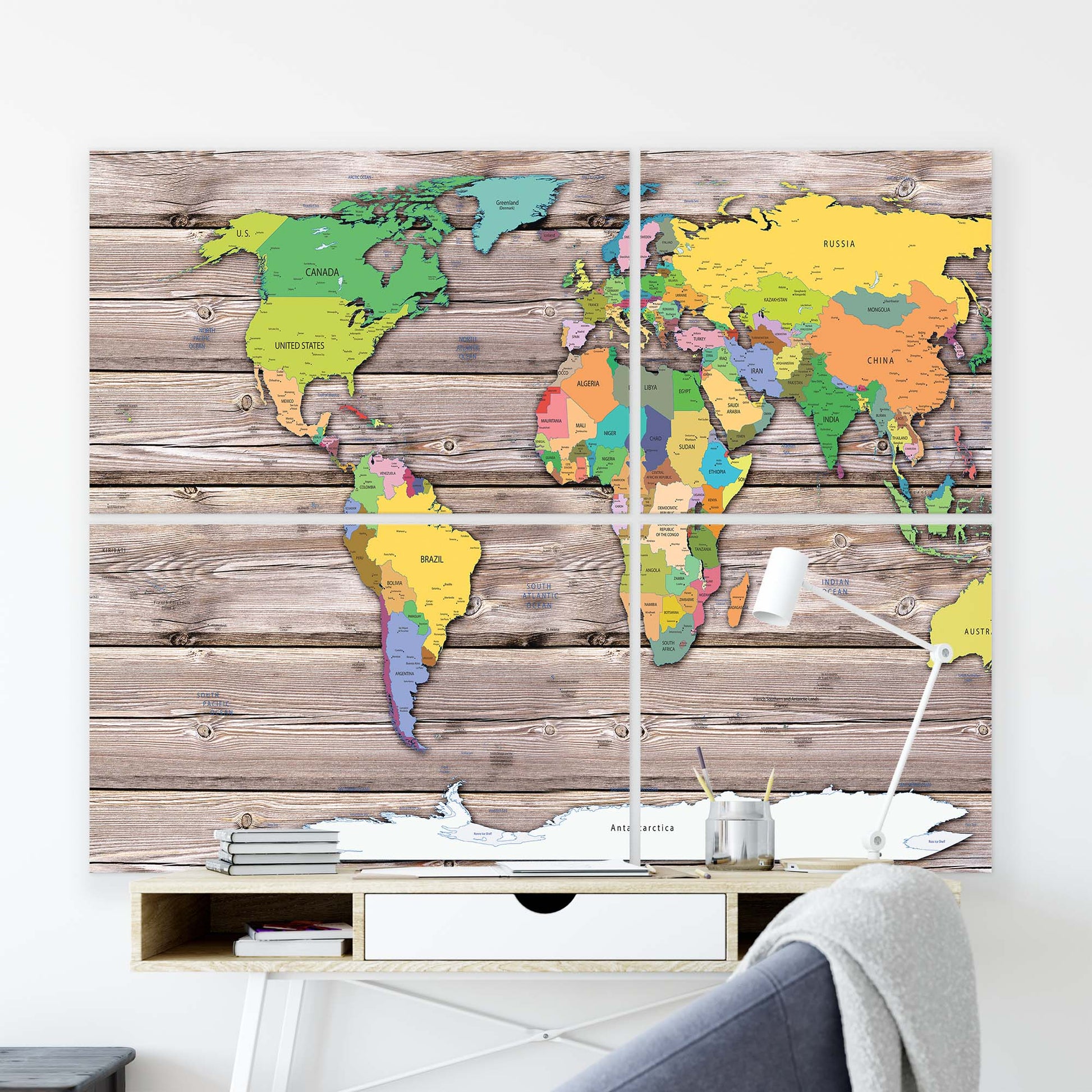 Maps Canvas Photo Print - USTAD HOME