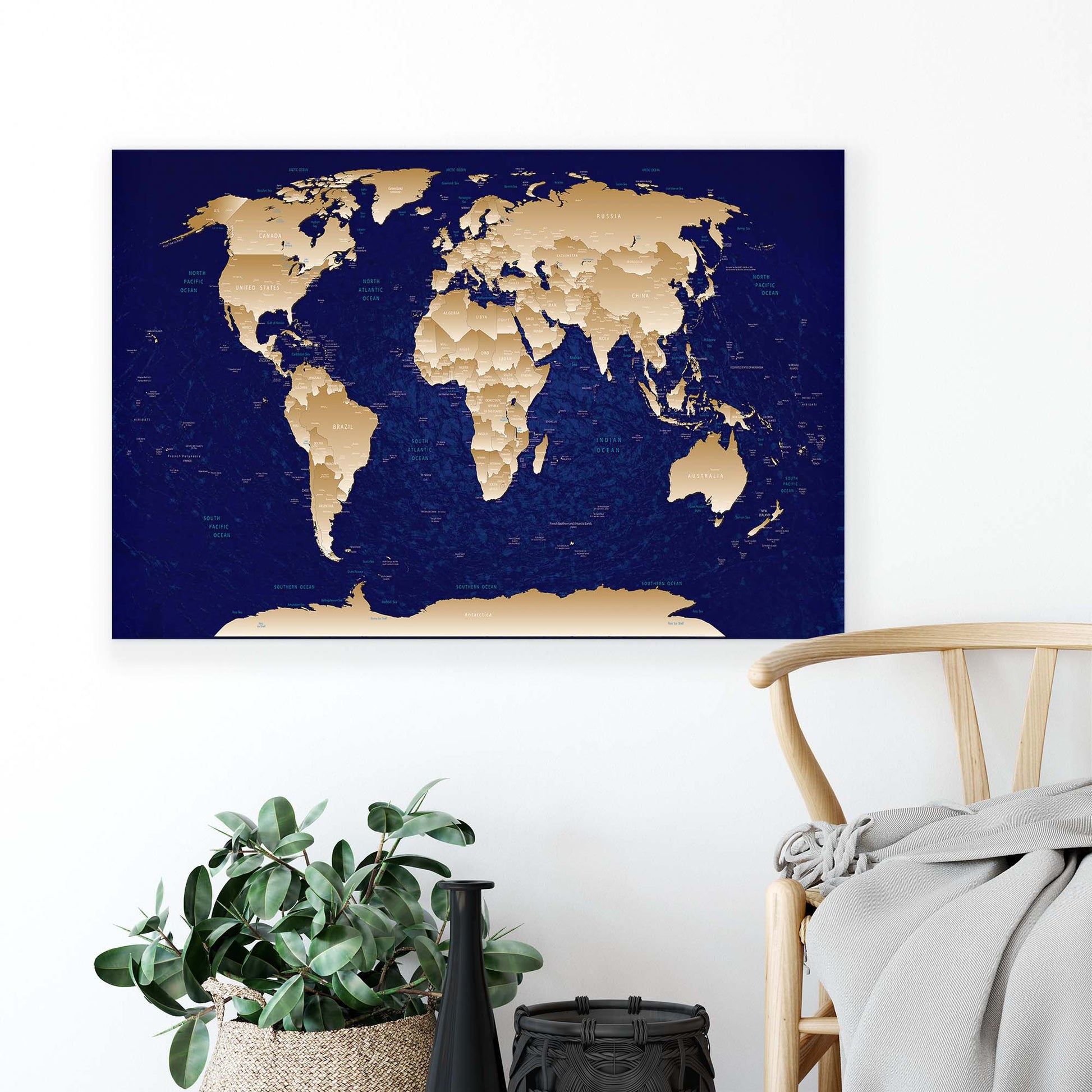 Maps Canvas Photo Print - USTAD HOME