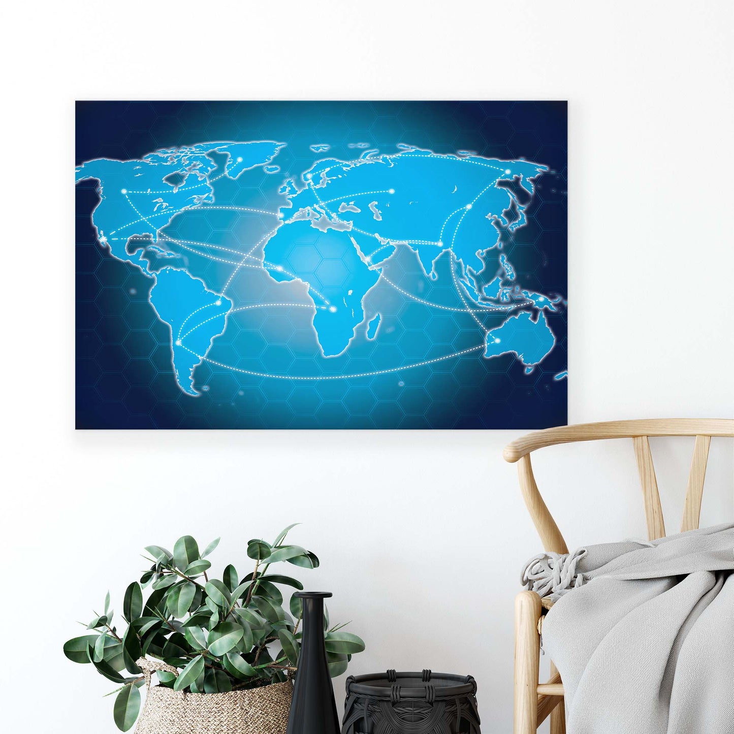 Maps Canvas Photo Print - USTAD HOME