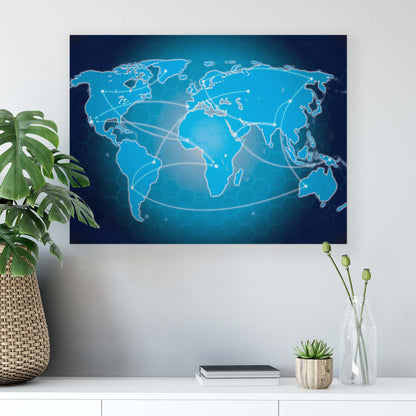 Maps Canvas Photo Print - USTAD HOME