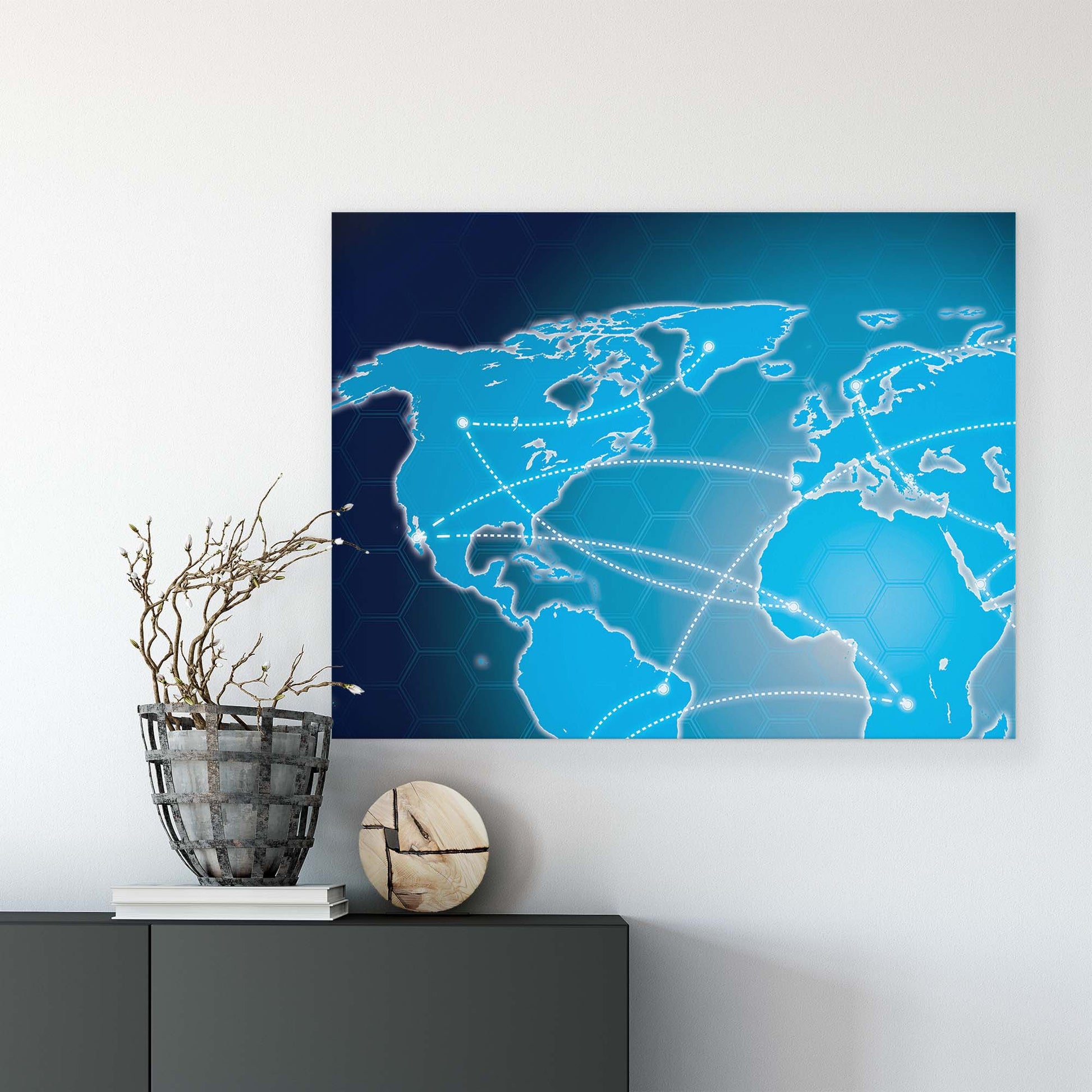 Maps Canvas Photo Print - USTAD HOME