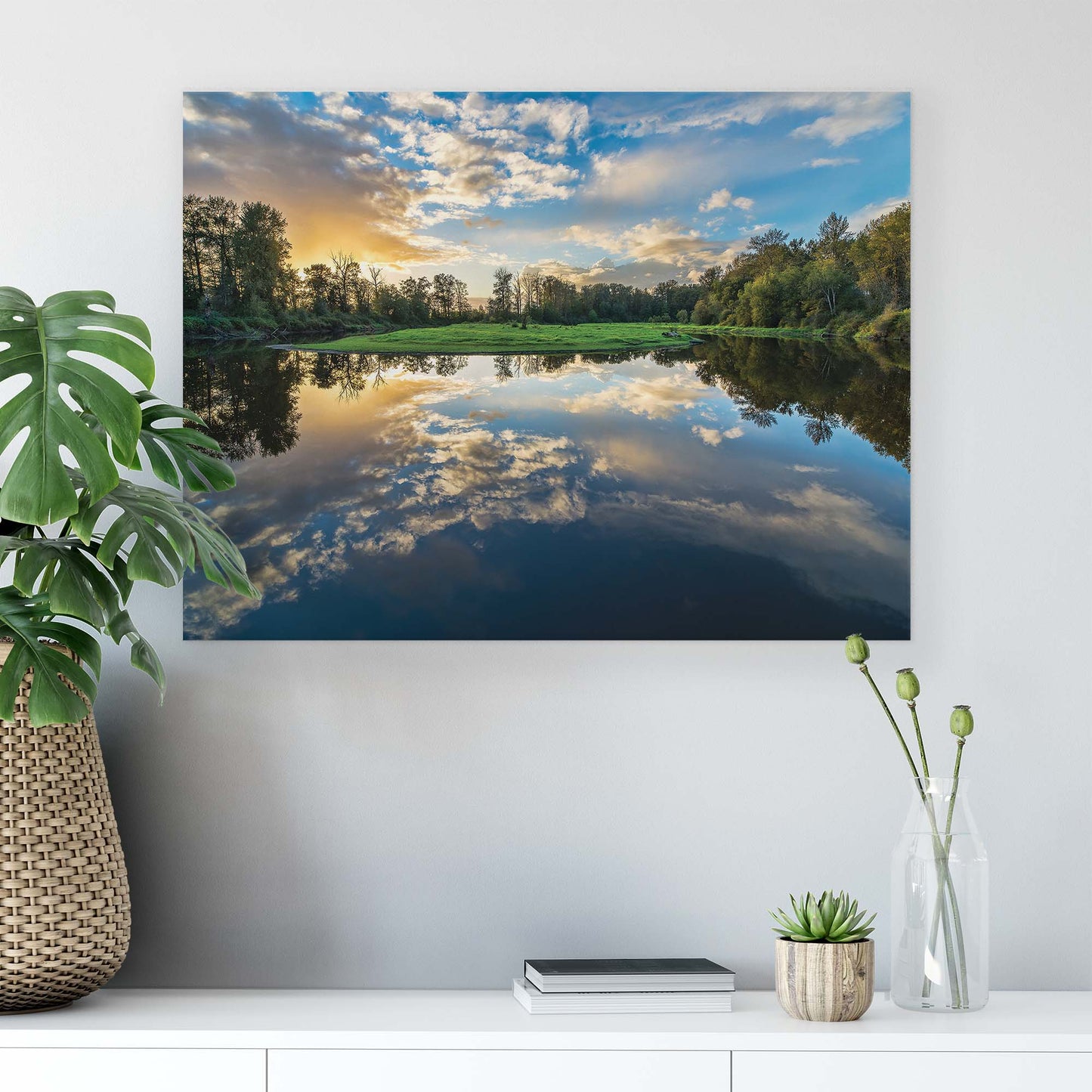 Lakes & Waterfalls Canvas Photo Print - USTAD HOME