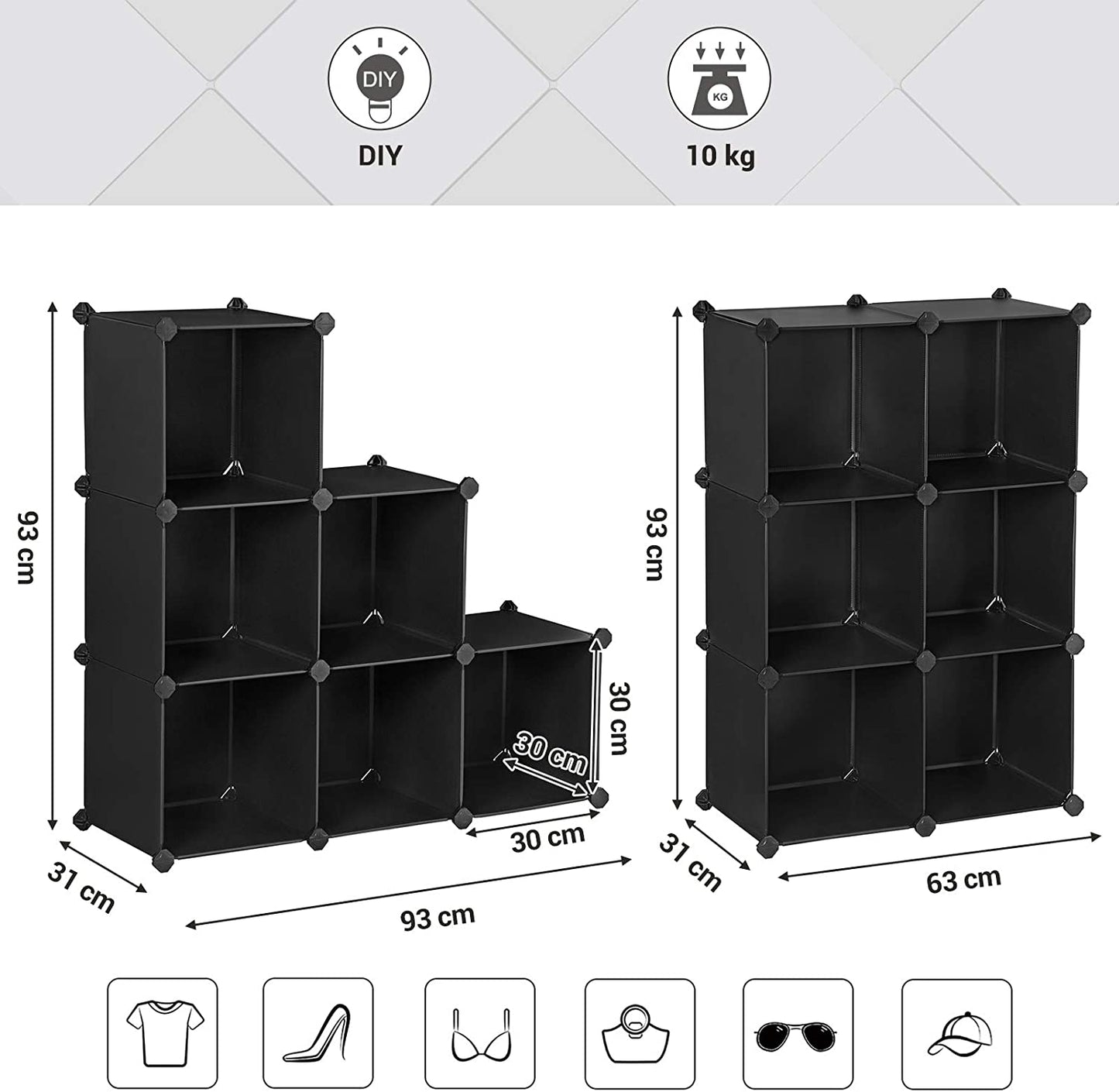 Foldable Wardrobe Organisers Cubes Storage - USTAD HOME
