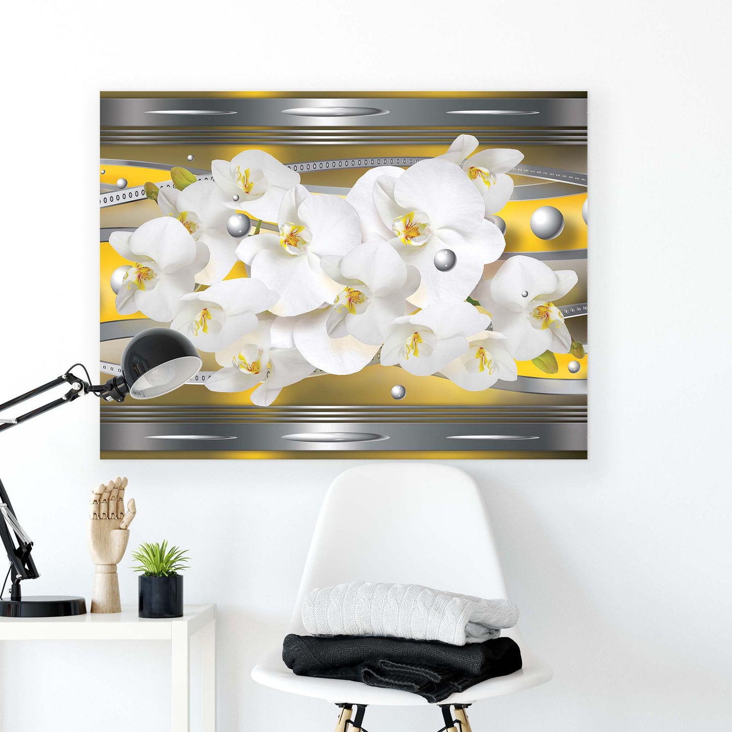 Modern Flowers, Nature, & Swirls Canvas Photo Print